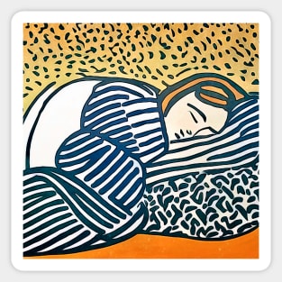 Sleeping Woman-Matisse inspired Sticker